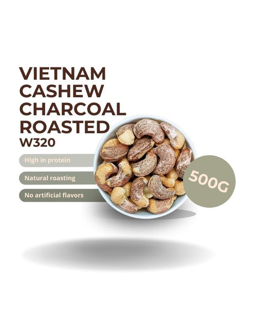 Vietnam Charcoal Roasted Cashew Nuts (W320) – 500g